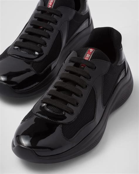 black prada sneakers for women|prada denim sneakers.